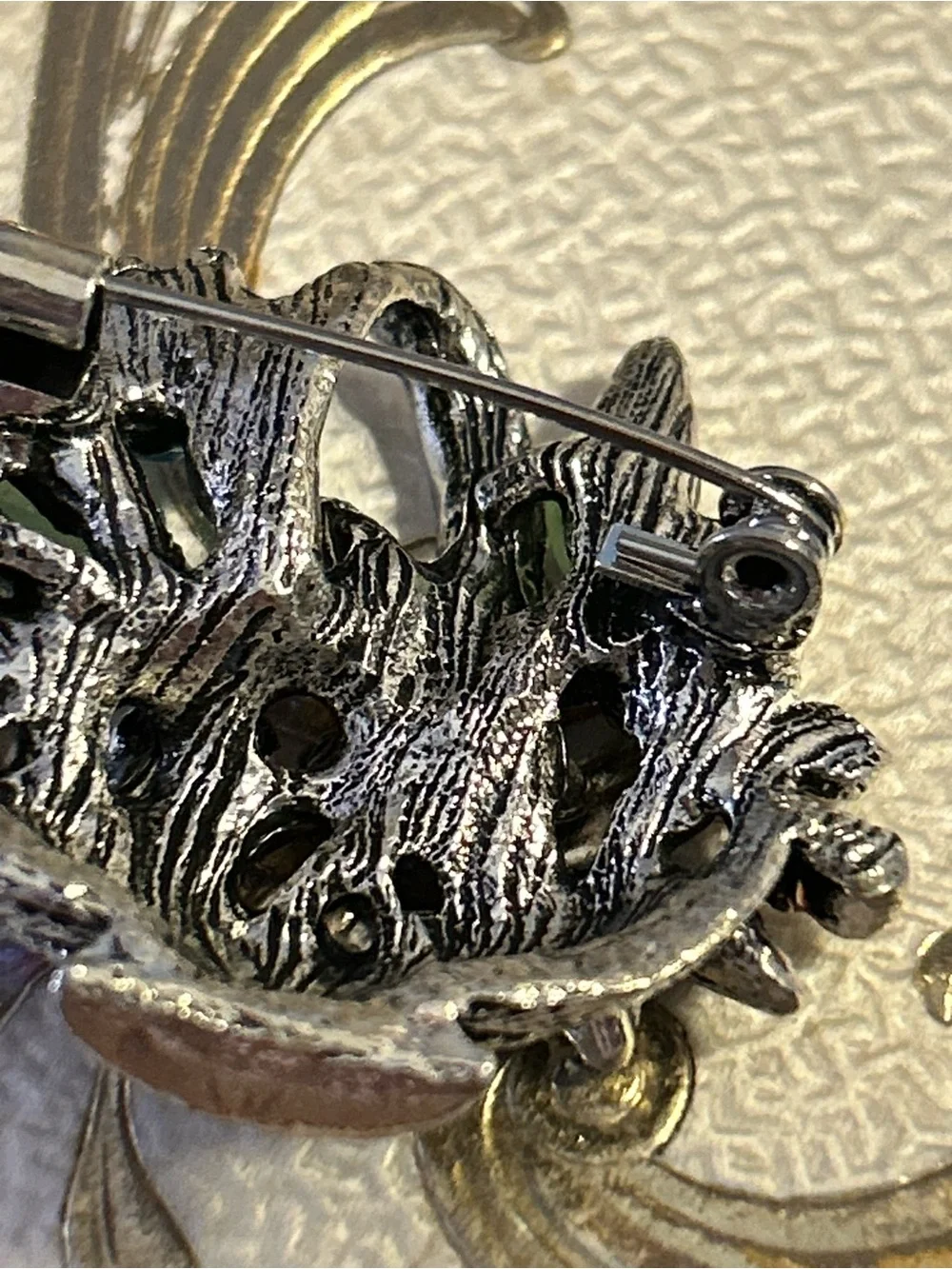 Silver Floral Crystal Basket Ring with Multi-Color & AB Accents